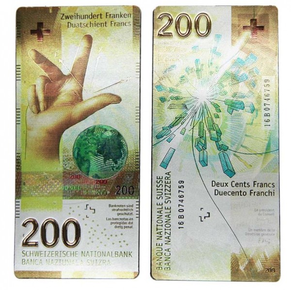 Magnet Schweizer Banknote CHF 200.-