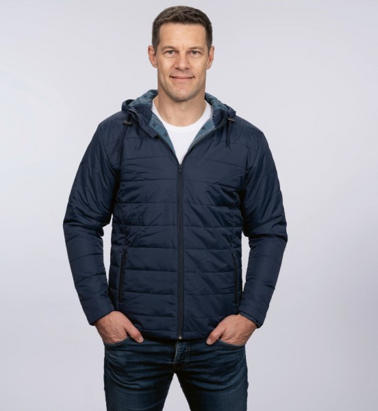 Herren Stepp-Jacke, marine