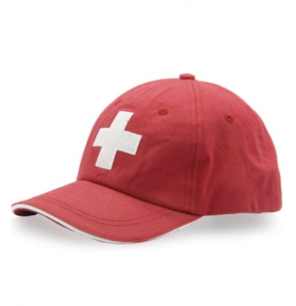 Cap Schweizerkreuz für Erwachsene, rot