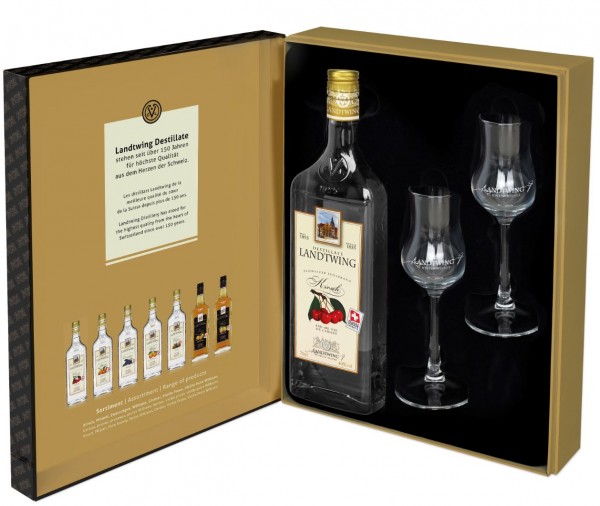 Landtwing Kirsch Geschenkset, 40% Vol., 70 cl