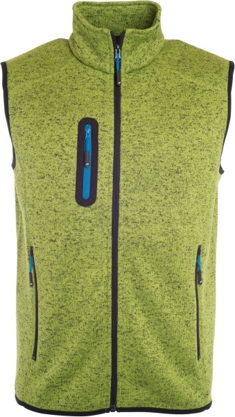 Herren Strickfleece Weste mit Stehkragen