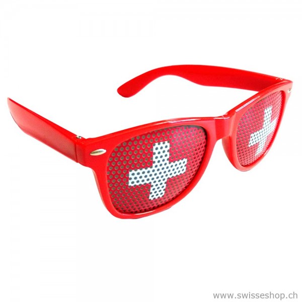 Fan brille sonnelbrille schweizerfan schweizerkreuz