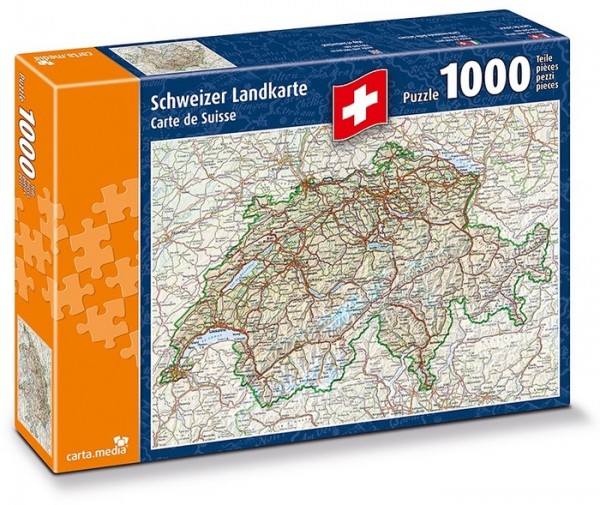 Puzzle 1000 Teile Schweizer Landkarte