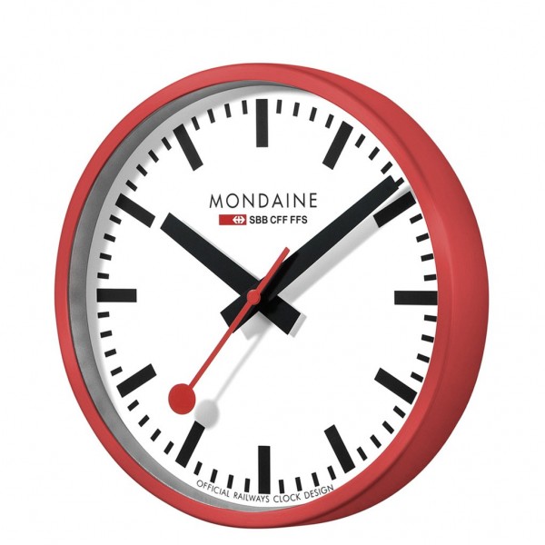 Mondaine SBB Wanduhr rot 25 cm