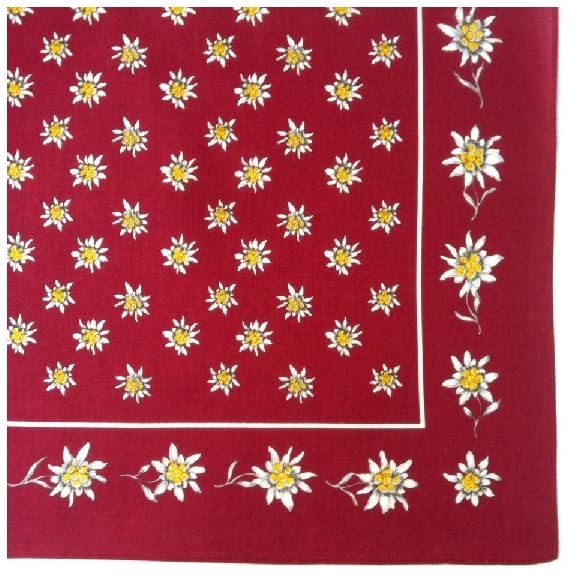 Nickituch Edelweiss, 55 x 55 cm, 100 % Baumwolle