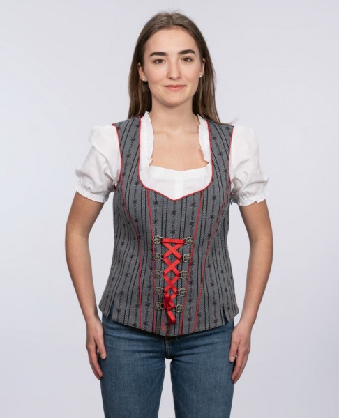 Damen Edelweiss-Bustier, anthrazit