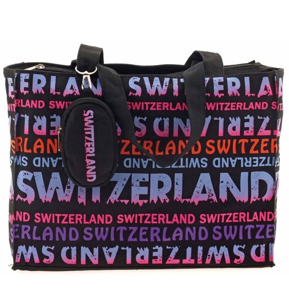 Tasche Switzerland lila, rosa, violett