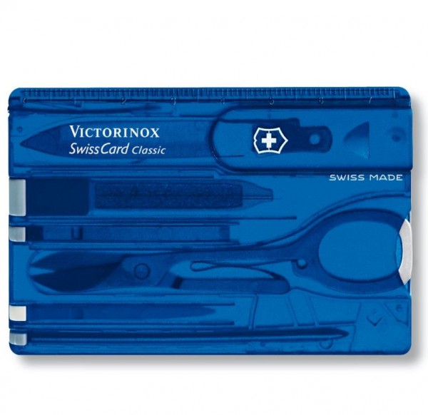 Victorinox SWISSCARD, blau transparent