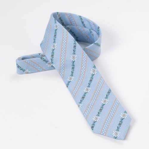 Krawatte Edelweiss, hellblau