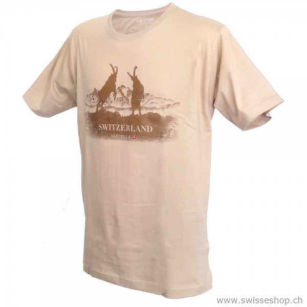 T-Shirt Steinböcke Alptitude, beige