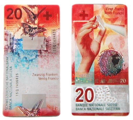 Magnet Schweizer Banknote CHF 20.-