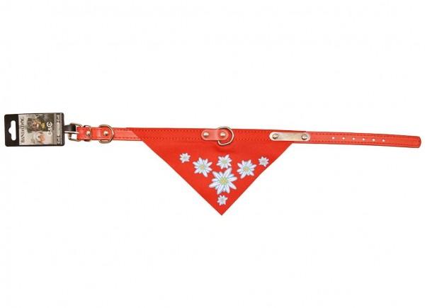 Hunde-Halsband Edelweiss rot