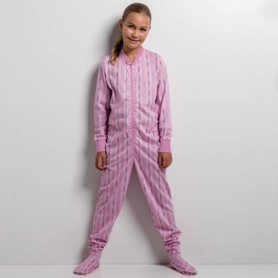 GaggoHaas Kinder Füsslipyjama Jumpsuit, Edelweiss