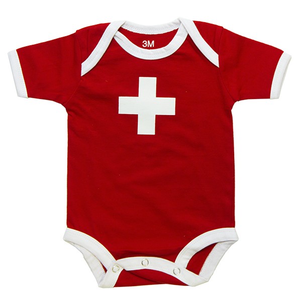 Baby-Body Schweizerkreuz, rot